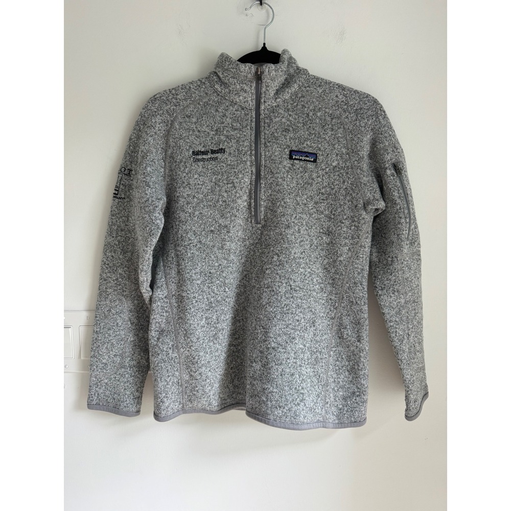 Patagonia Better Sweater 1/4 Zip Fleece Pullover Grey Heather S ***LOGO